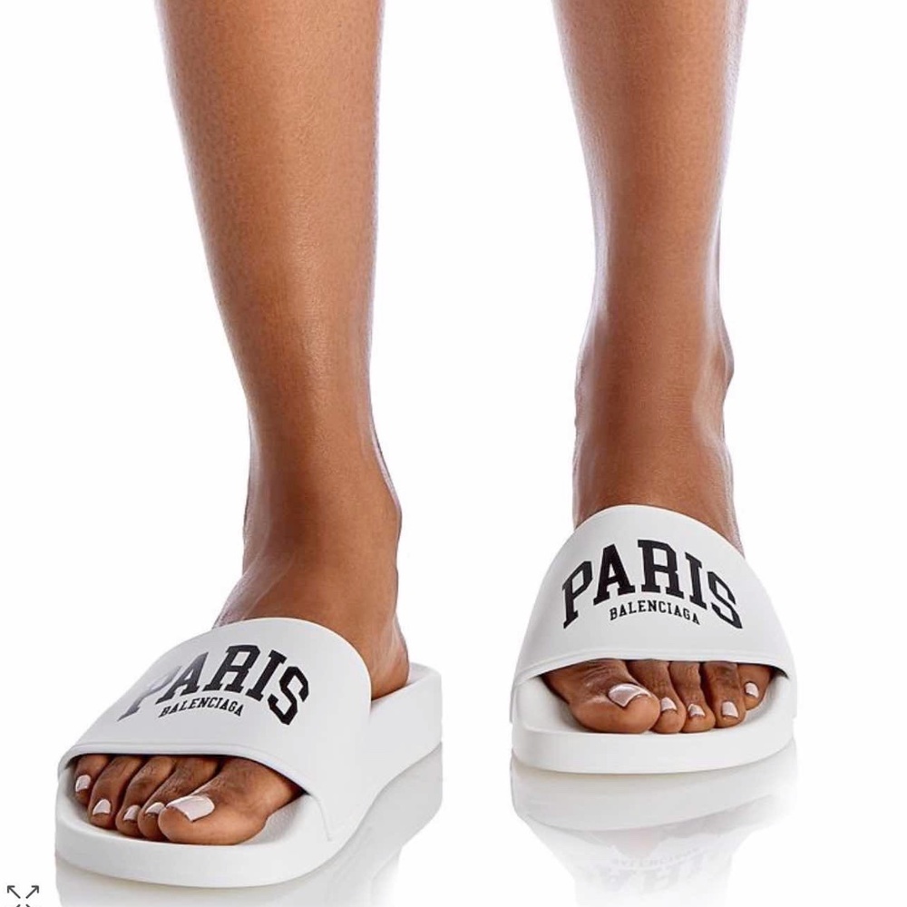 BALENCIAGA Womens Cities Pool Slide Sandals 10 B/40 EU - Picture 3 of 14